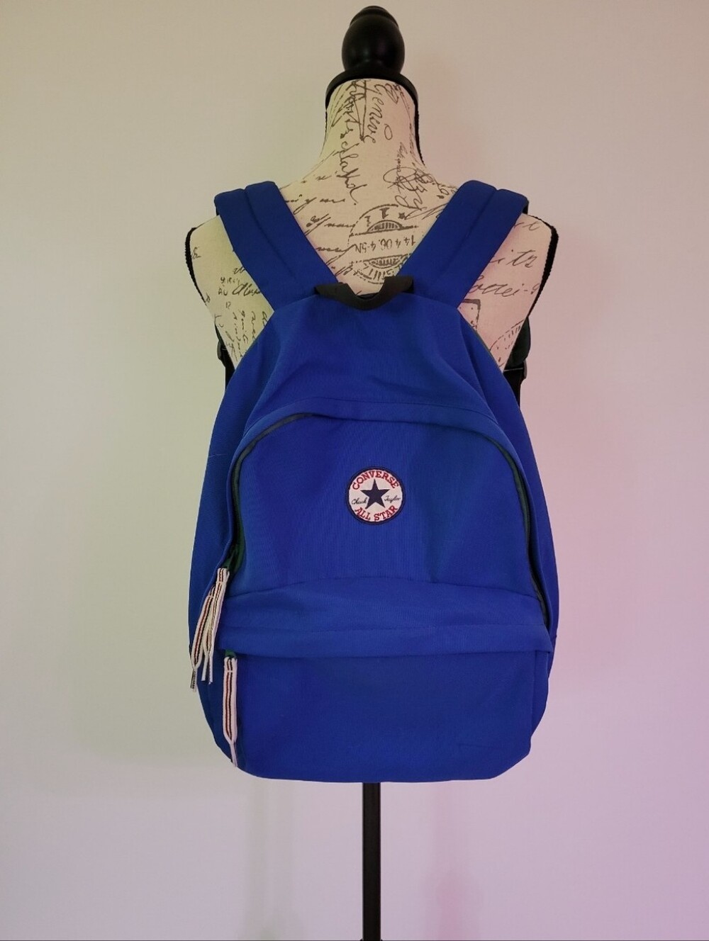 Converse Chuck Taylor All Star Blue & Green Backpack With Shoelace Zipper Pulls